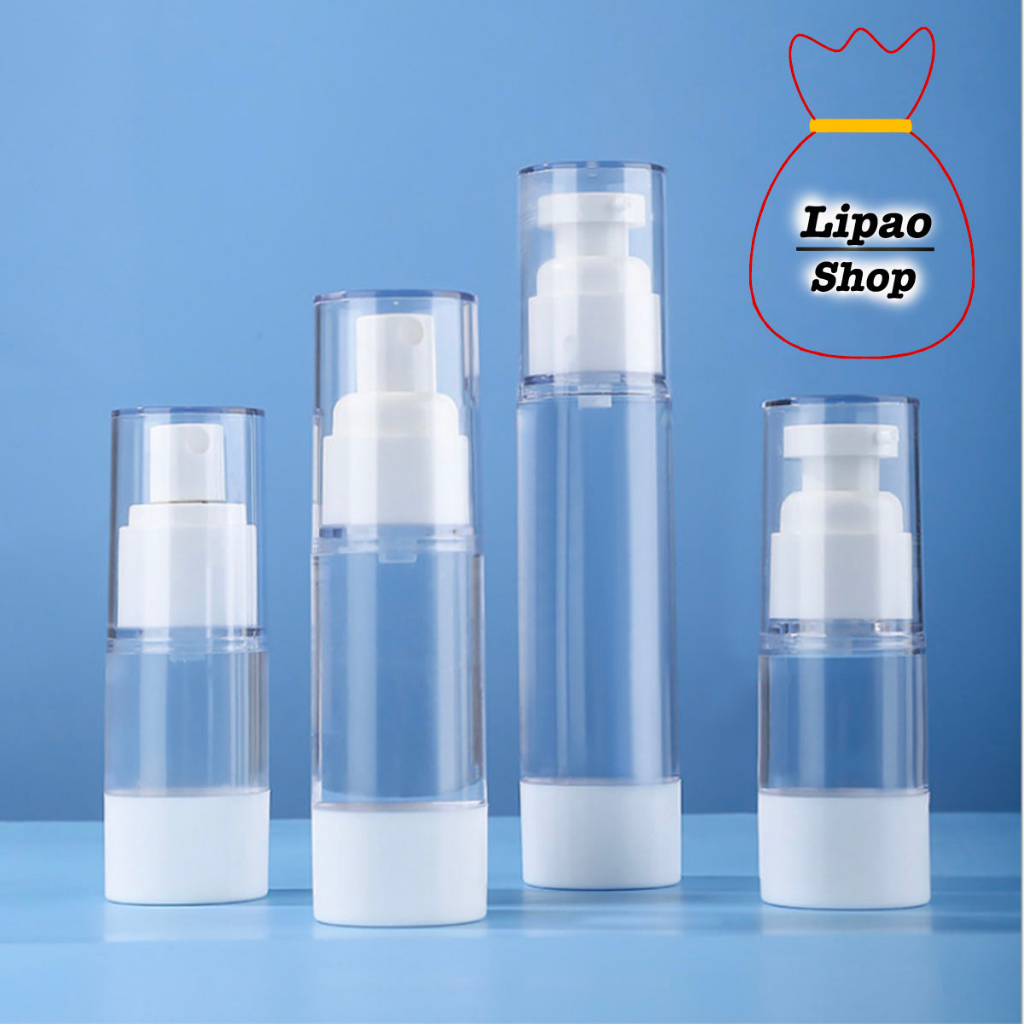 Botol Vacuum Portable Airless Pump / Spray Parfum Lotion Serum Toner Refill  Bahan Import Tebal Anti Bocor