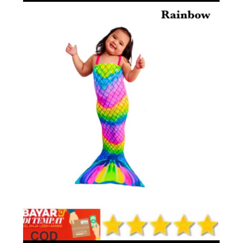 MERMAID RAINBOW PUTRI DUYUNG ANAK / BAJU RENANG