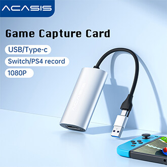 ACASIS Mini HDMI Video Game Capture Card 2in1 USB A+Type C FHD 1080p