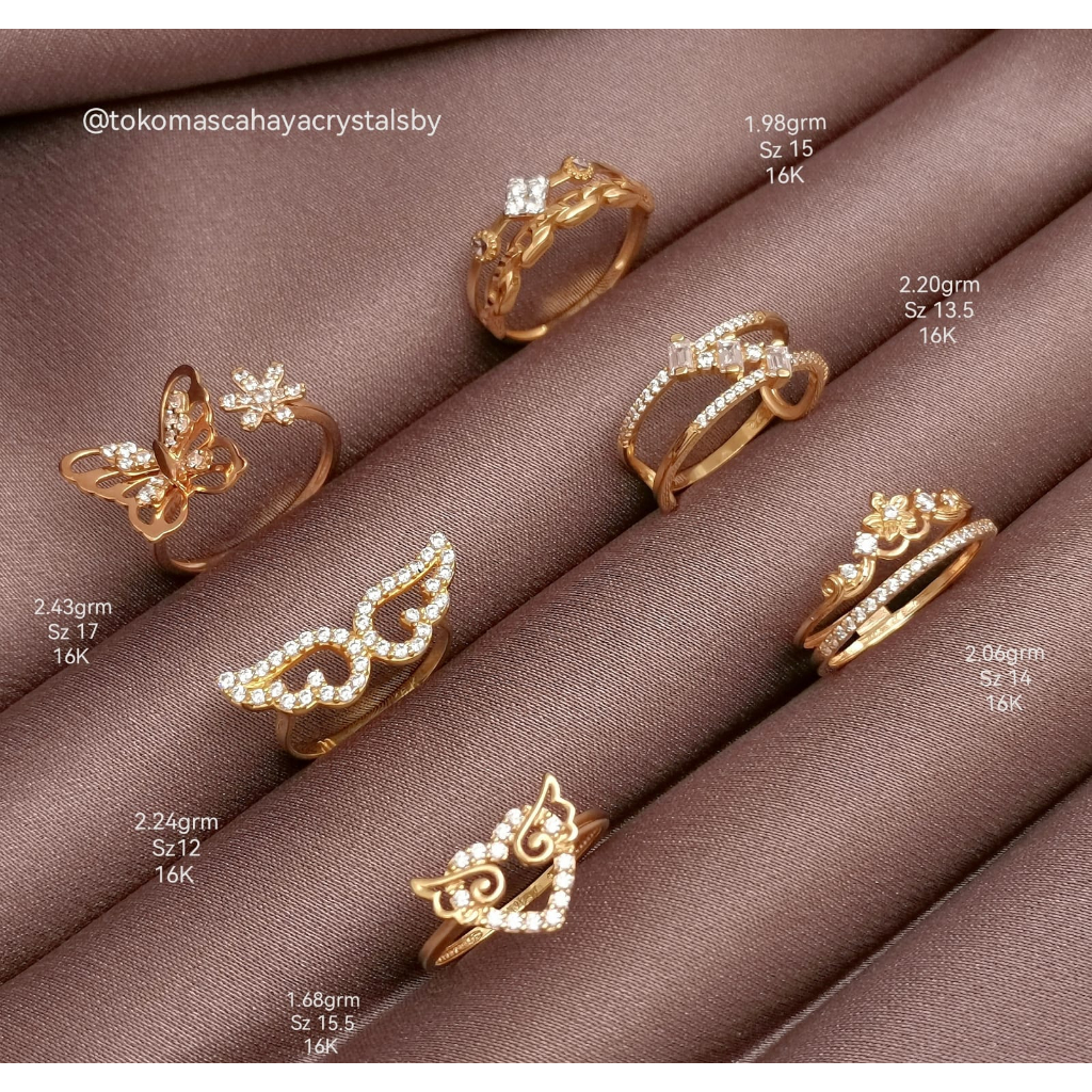 Cincin Fancy / Fashion Emas kadar 16k 70% 700