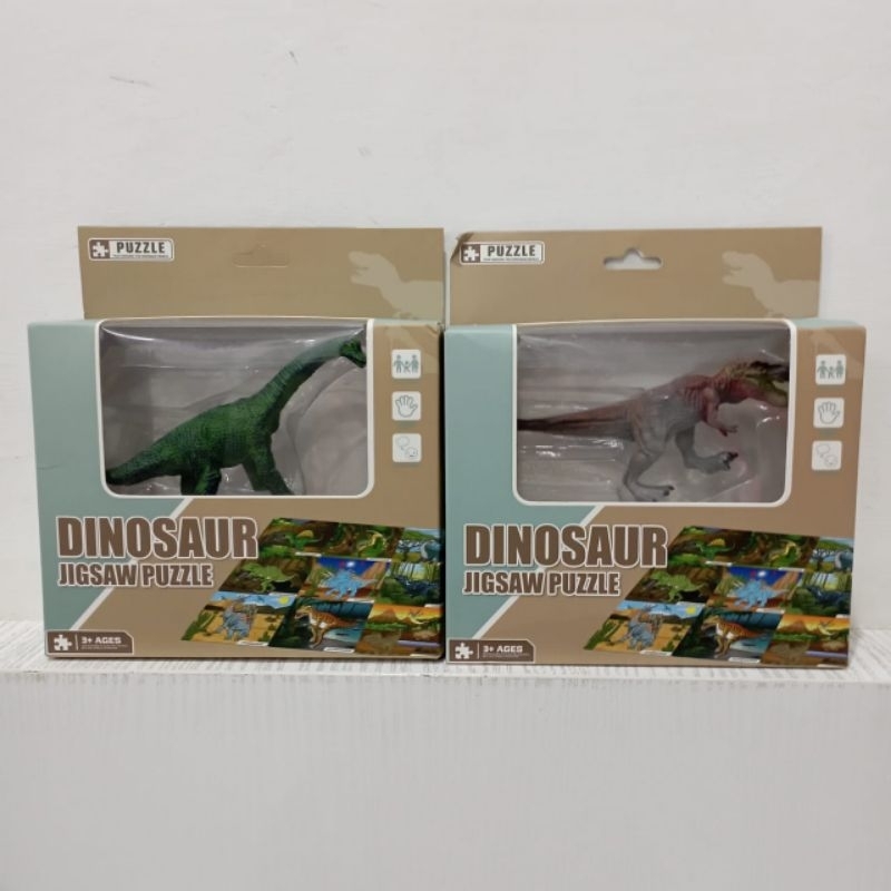 ori original dinosaur jigsaw puzzle with figure mainan anak figur hewan dinosaurus dino toy toys animals animal binatang balita baby toddler game cowok cewek laki perempuan hadiah kado ultah play montessori boy girl gift present murah viral