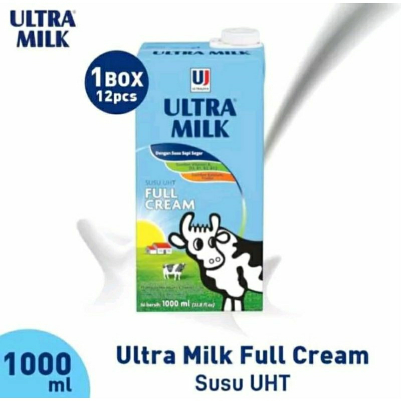

ultramilk 1000ml/1liter karton isi 12