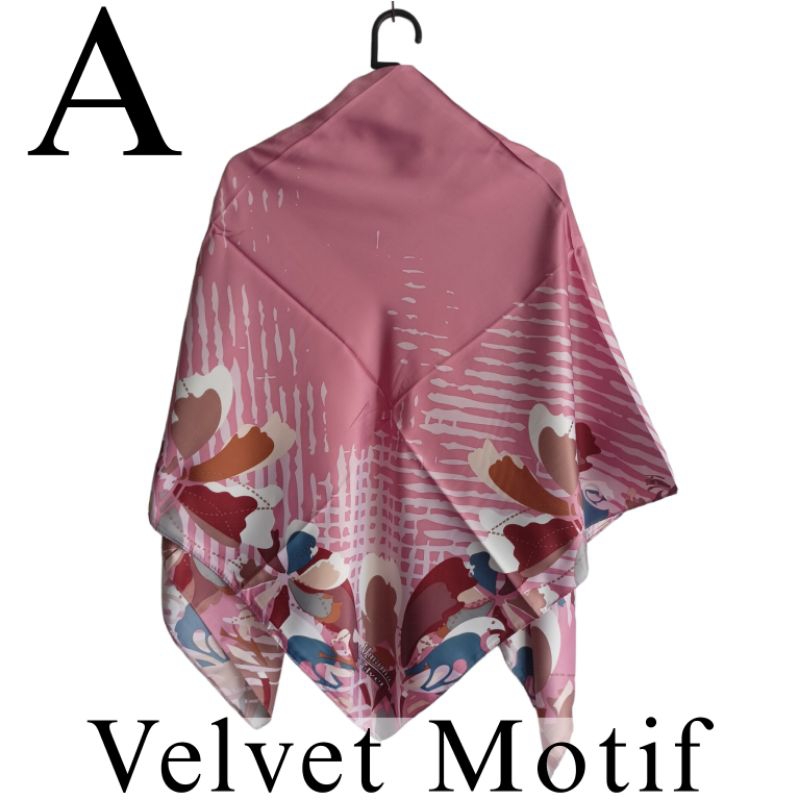 HIJAB / JILBAB / SCARF UMAMA VELVET MOTIF A | Oleh - oleh haji dan umroh
