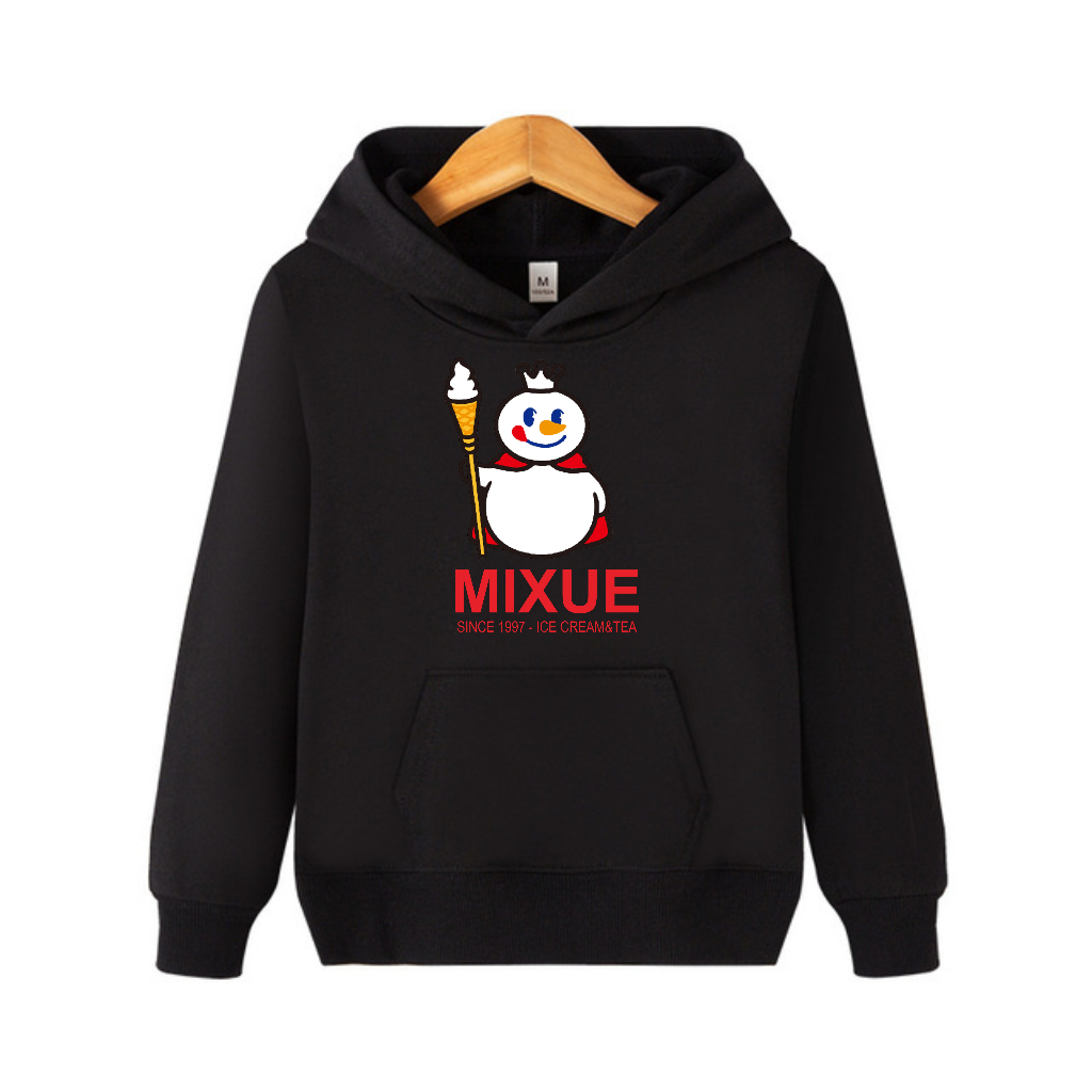 Hoodie Anak Mixsue Anak Laki laki Peremuan | Sweater Anak Tanggung I Cream Mixue Umur 6-13 Tahun