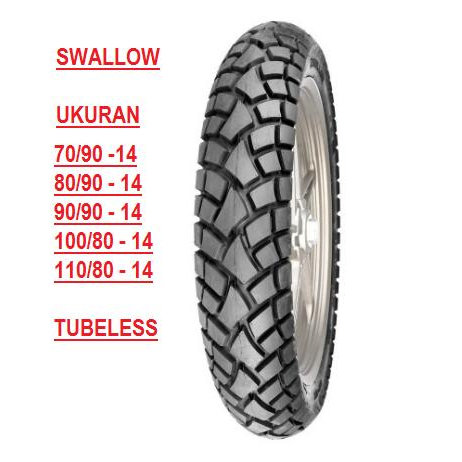 Ban Luar Motor Swallow SB117 - 70/90 - 80/90 - 90/90 - 100/80 - 110/80 - ring 14 - TUBELESS  SB 117 