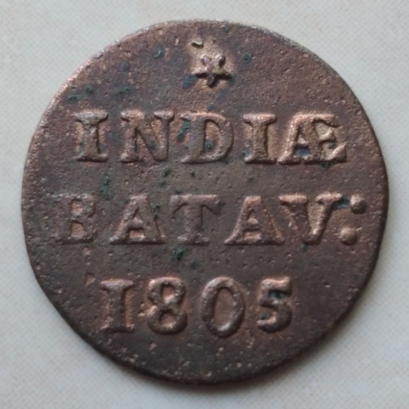 Koin Kuno Indiae Batav India Batav 5 1/16 Gulden 1805 - YN332