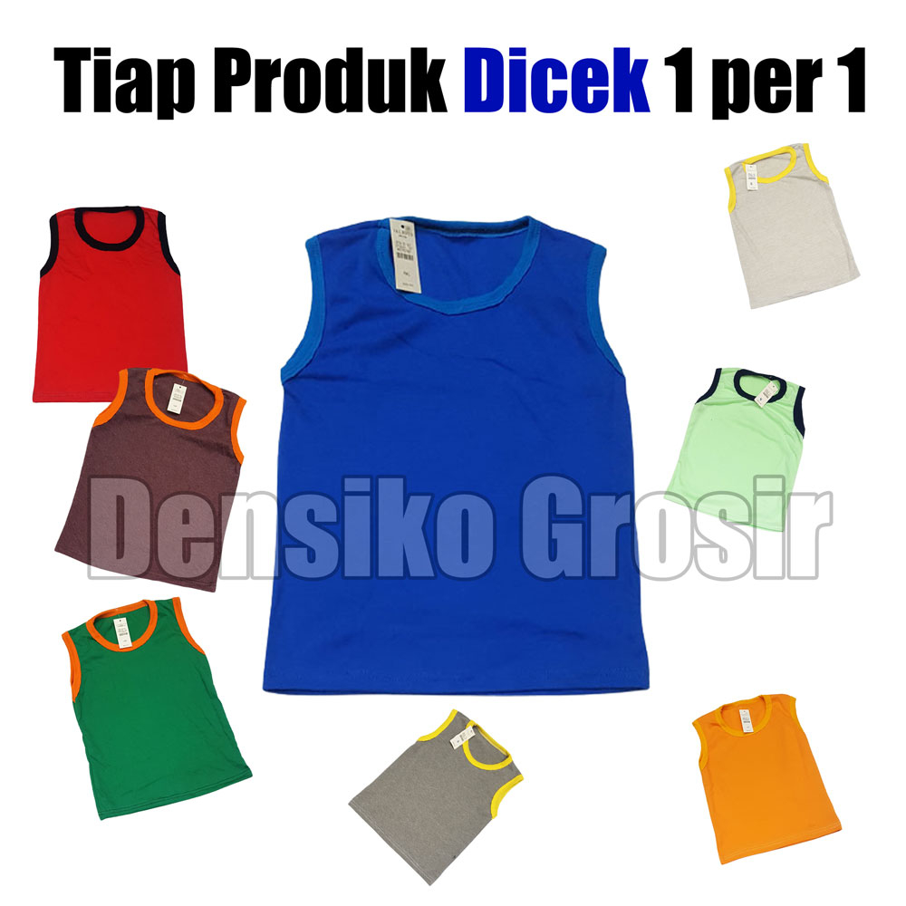 Baju Anak Kaos Kutung (2) Sleeveless Katun Kaos Singlet Harian Anak