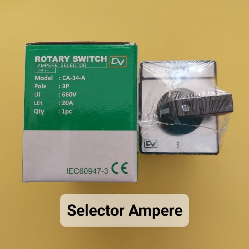 Selector Switch 4 posisi  / Selektor Ampere 0 - R - S -T