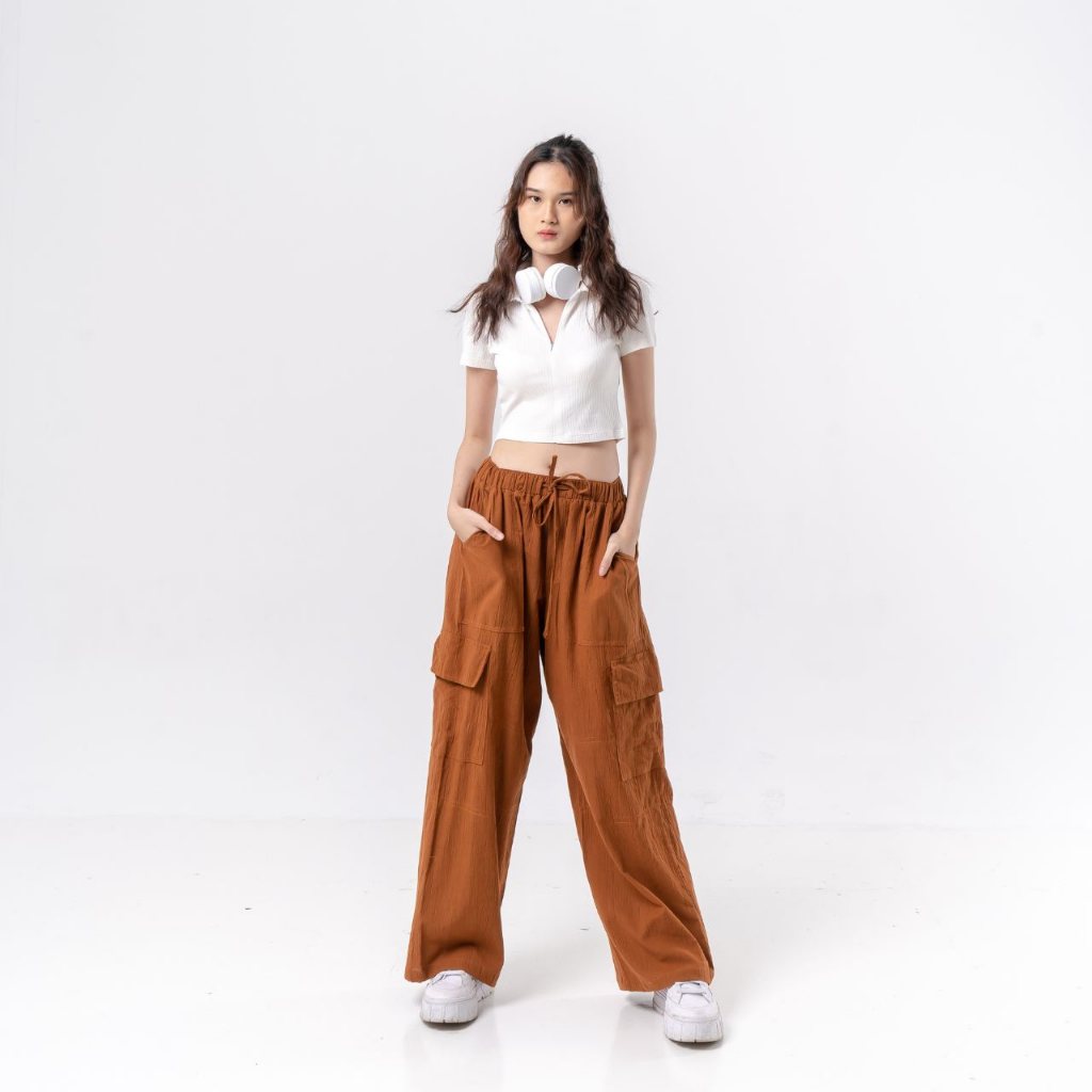 AIJO -Jennie Cargo Pants  - Linen Cargo