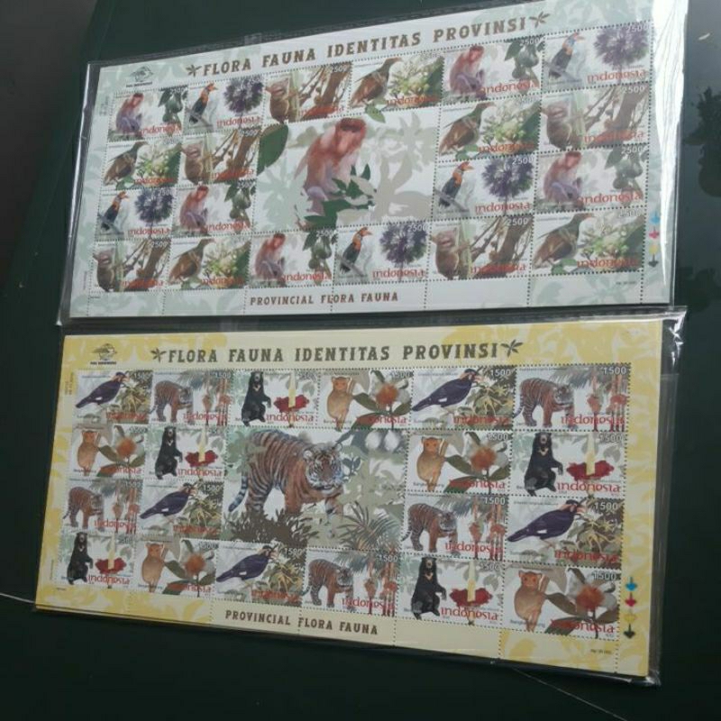 

Perangko flora fauna Identitas Provinsi 2010 full 2 sheet 40 prangko