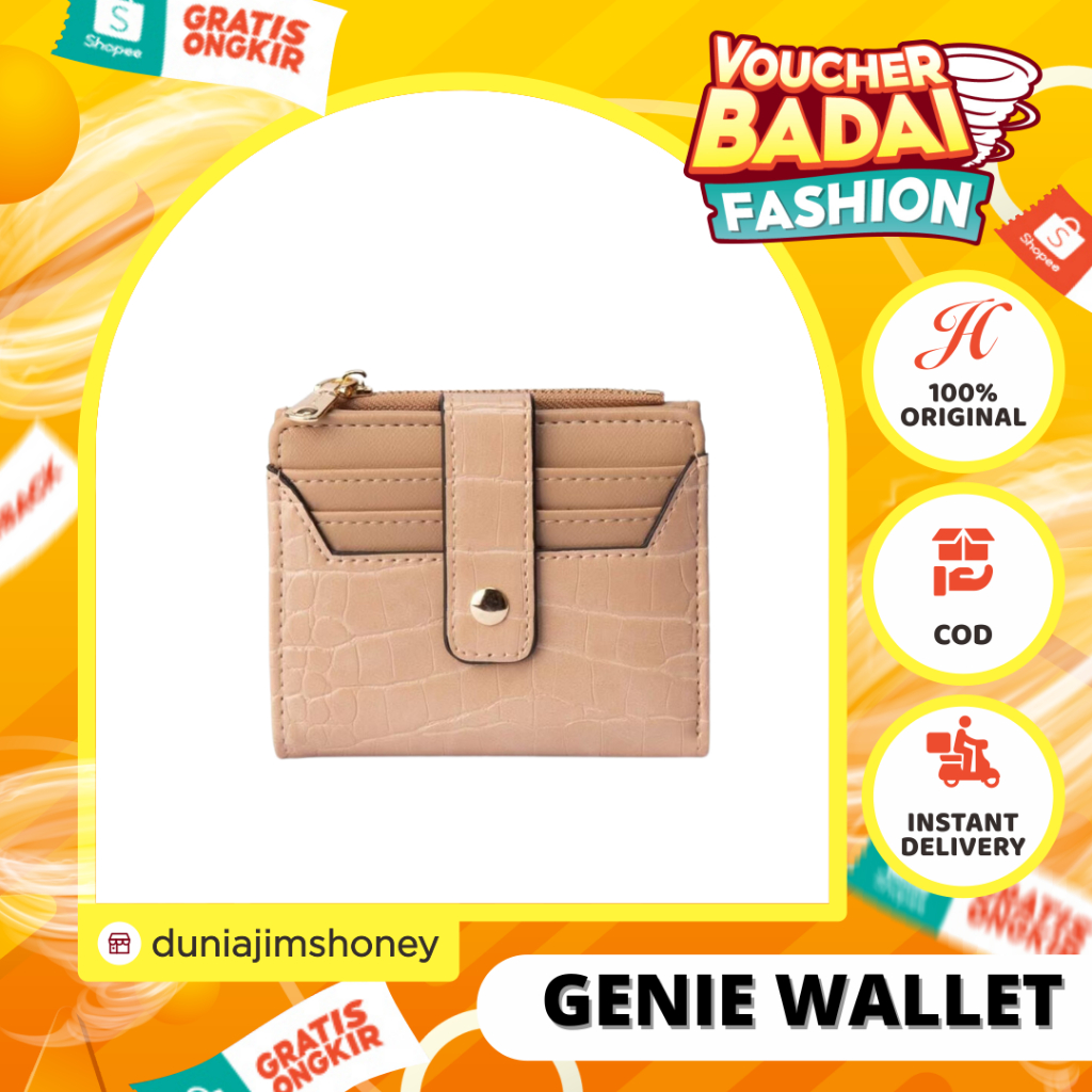 Jims Honey Genie Wallet Dompet Lipat Mini Cantik Kecil Wanita Fashion Cewek Korea Import Kartu Jimshoney JH Ori