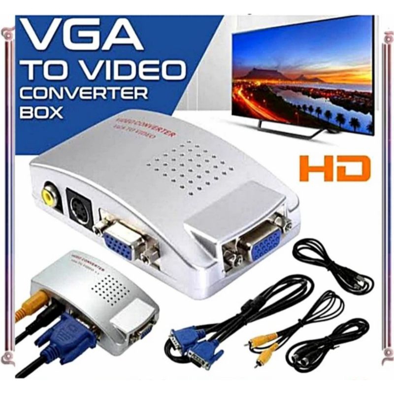 Converter VGA to RCA/AV - PC to AV / VGA TO AV