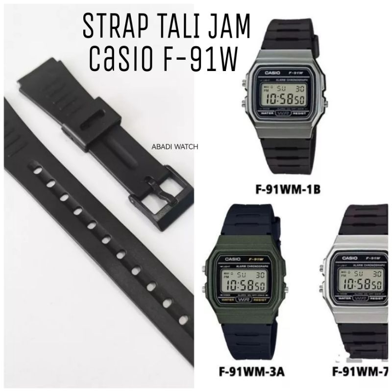 STRAP TALI JAM TANGAN CASIOF 91  F-91W F 91