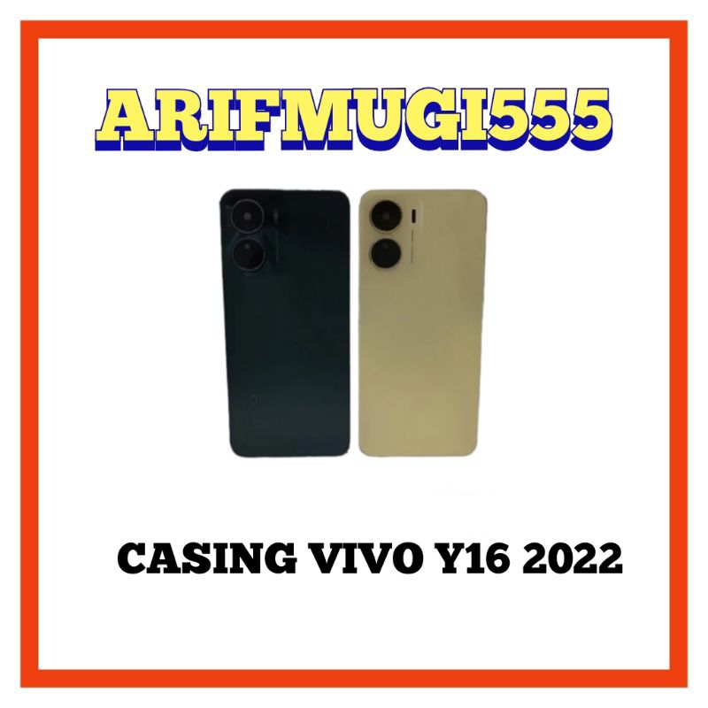 KESING CASING HOUSING FULLSET BEZZEL BACKDOOR VIVO Y16 2022 ORIGINAL PLUS TOMBOL POWER