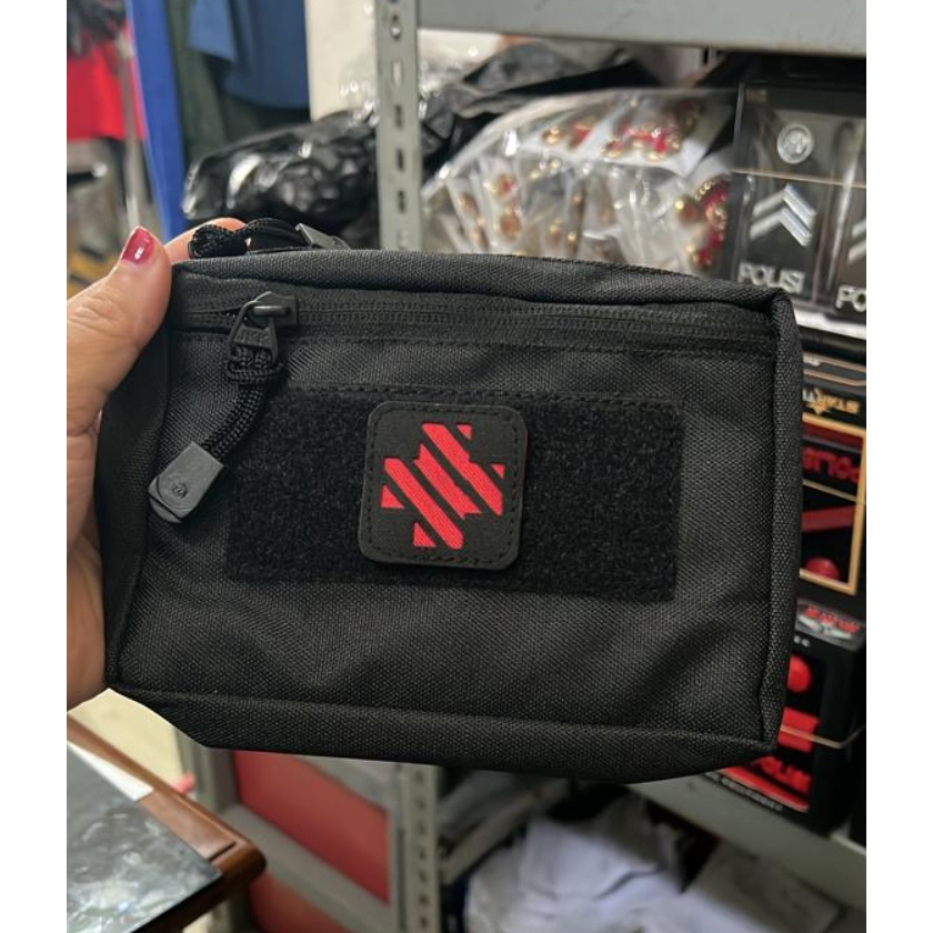 Pouch Medic Hitam / tactical Pouch Edc serbaguna / Tas Kopel medic Black/Tas Hp/Sarung hp