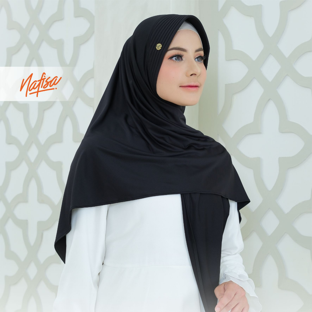 Jilbab Segitiga Instan Nafisa Davira | Hijab Instan Belah Tengah Pad Kecil Kerudung Intan Belahan Te