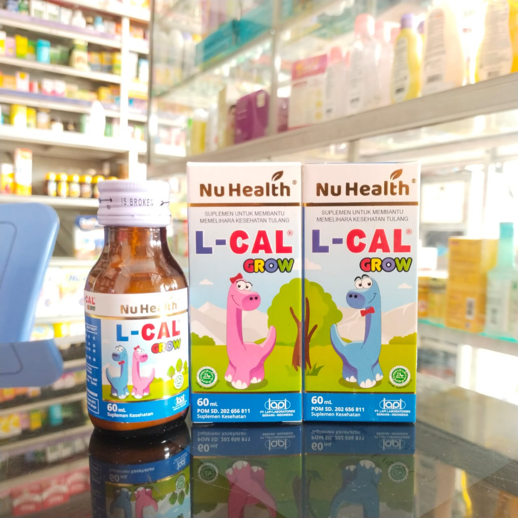 L -CAL GROW 60 ML nu health L-CAL l cal grow vitamin peninggi badan anak vitamin tulang anak