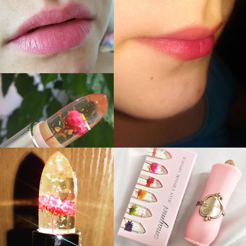 【COD】Lipstick Jelly Transparant Moisturizing Bunga Kering Pelembab Perbaikan Lip Balm -CH