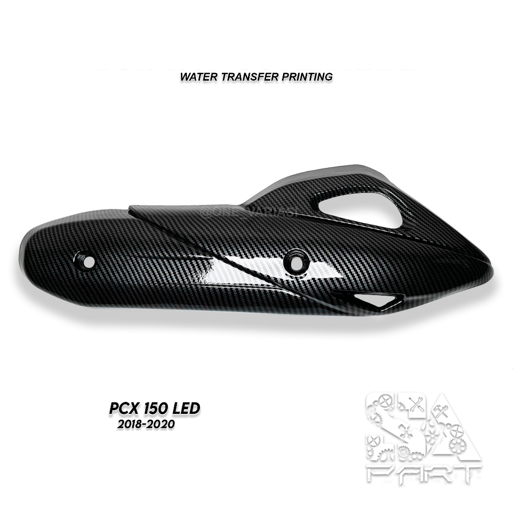 COVER TAMENG TUTUP KNALPOT CARBON PCX 150 NEW LOKAL KARBON