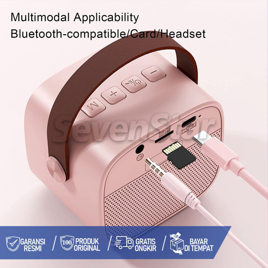 [SevenStar] Speaker Karaoke Bluetooth Full Bass Portable Wireless (Dapat terhubung ke HP/TV)