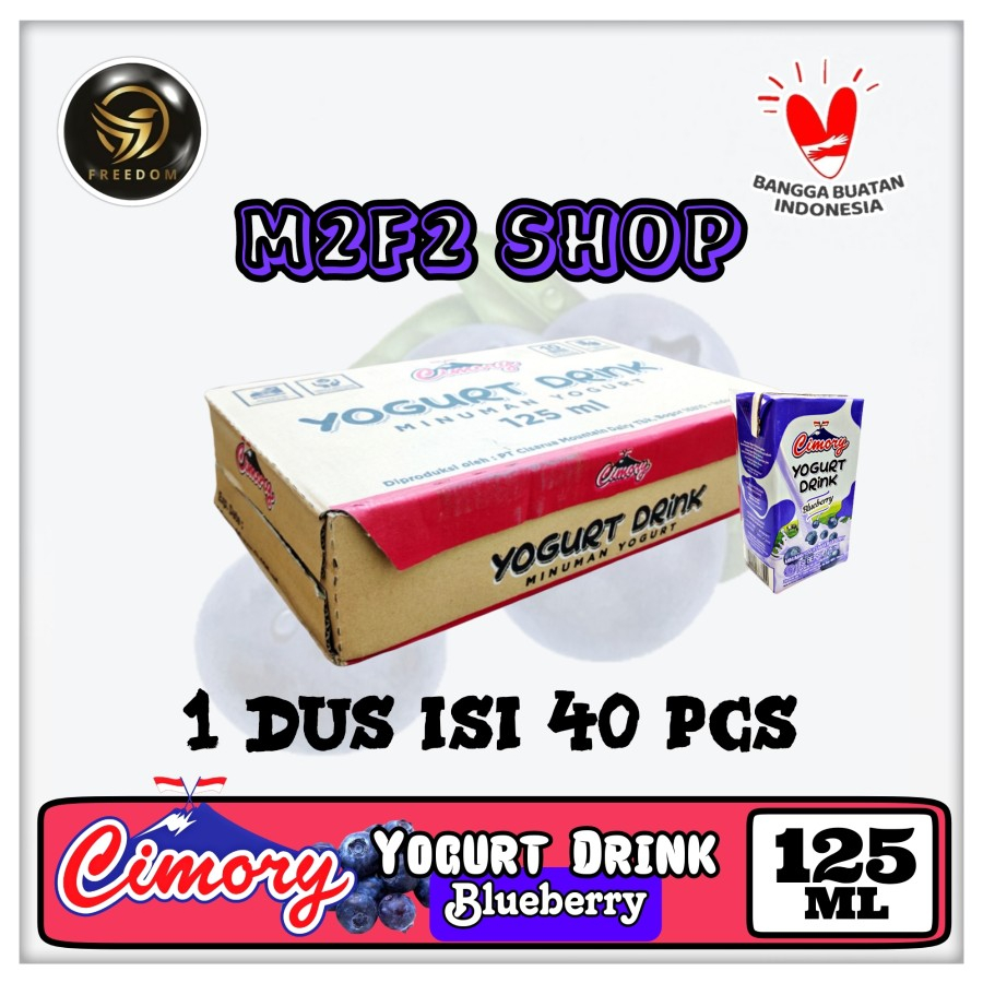 

Yogurt Cimory Drink Kotak UHT Blueberry | Blueberi - 125 ml (Kemasan Karton)