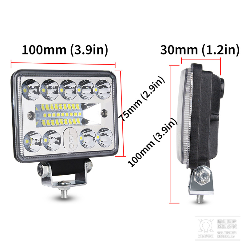 Mobil Lampu Kerja LED 3030 SMD 54 Watt Banjir Spot Combo Beam Bright 6500K DC 12v-24v Lampu Sorot Untuk Truk Traktor SUV 4x4 Mobil Led Lampu Lampu