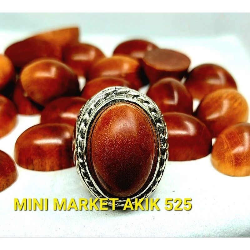 Batu cincin kayu stigi laut original asli tenggelam / akik stigi