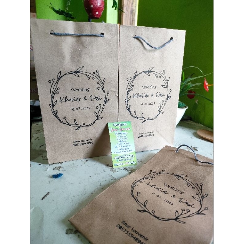 

paperbag sablon nikah MUrrah