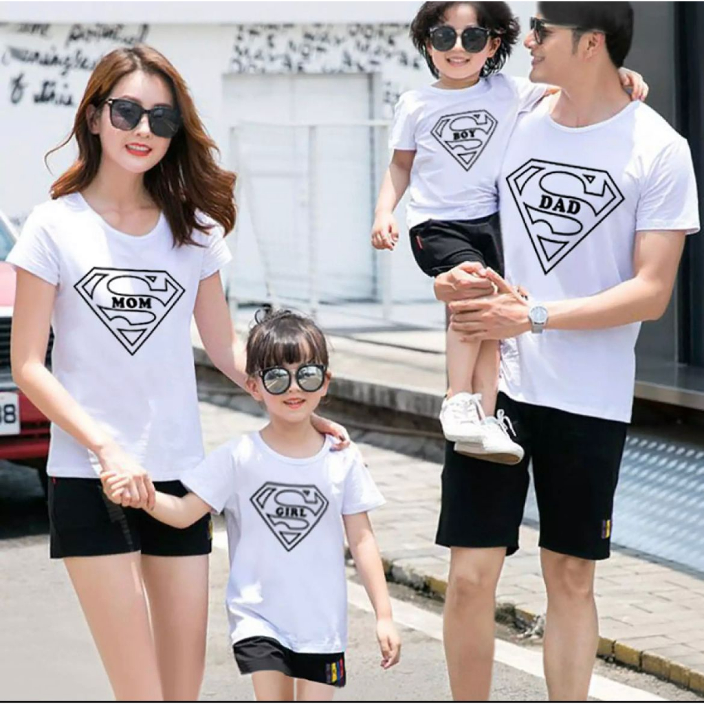 Kaos Couple Keluarga Superhero SUP3RMAN Keren