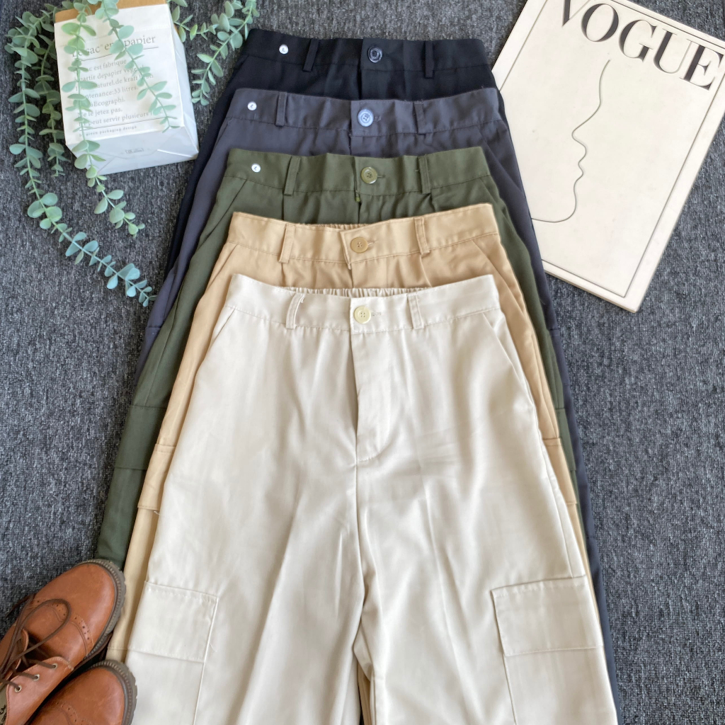 KHAKI HW LOOSE CARGO / PEANUT HW CARGO LOOSE PANTS