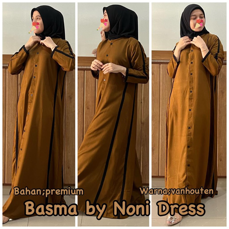 Daster Arab Noni BASMA Maxi Dress Gamis Twill Premium Best Seller