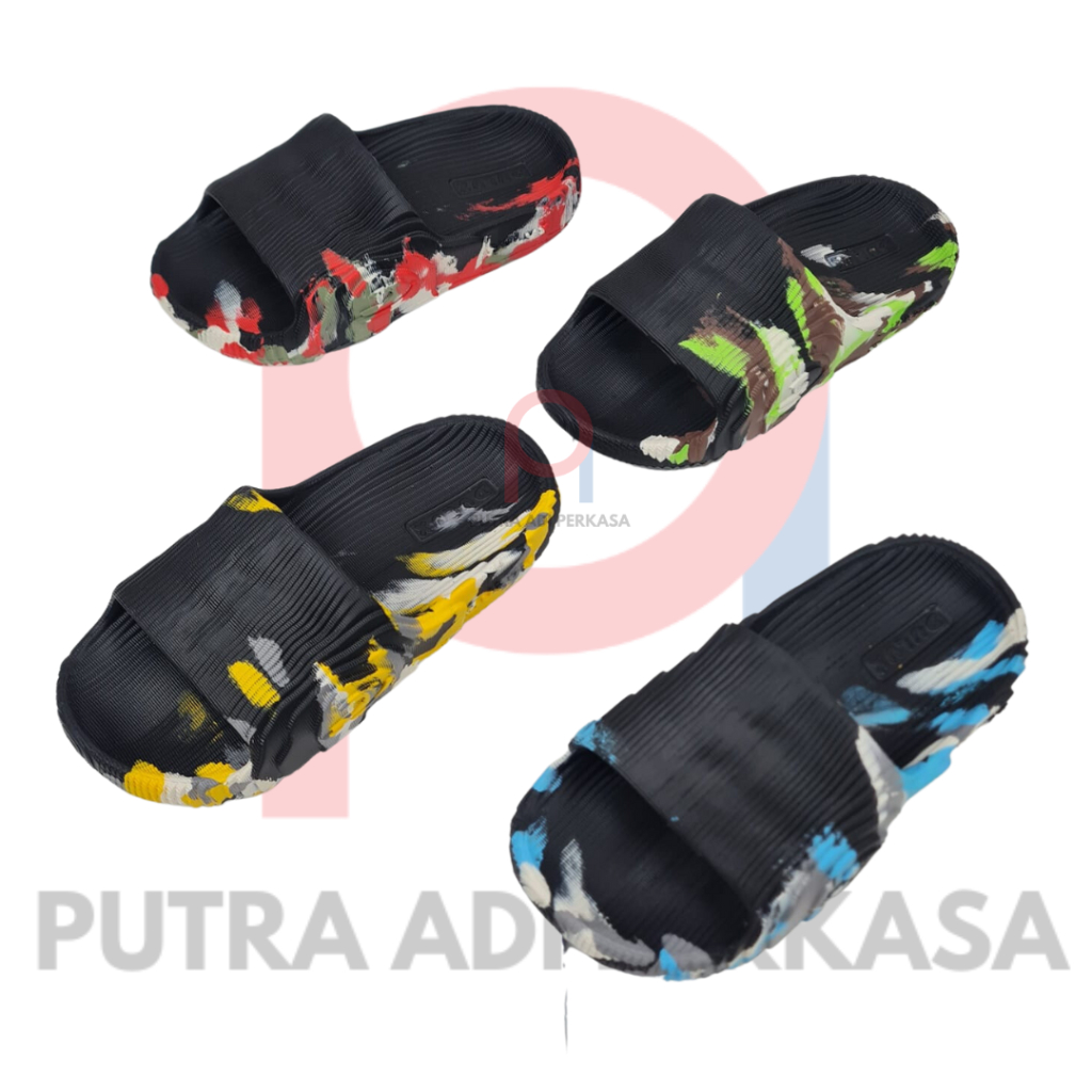 Sandal Selop Anak Loreng Adilette Tie dye Dulux 520C