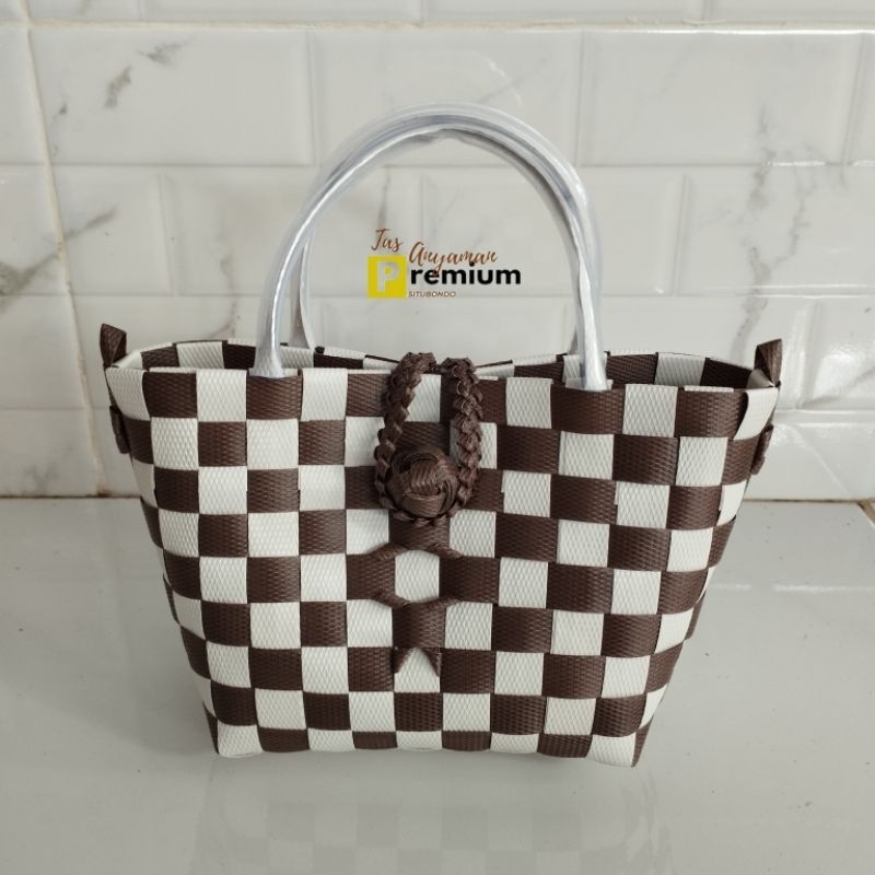 (MiNi Catur part 2) 14x8x14 cm Tas Anyaman Souvenir Premium Situbondo