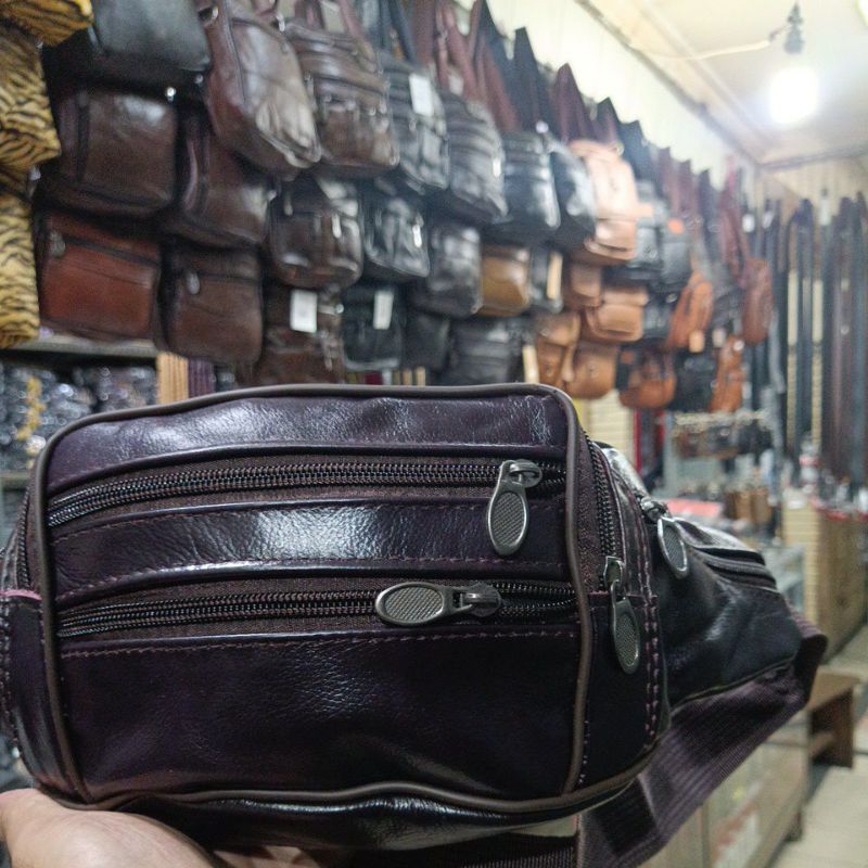 Waistbag Kulit TPG ASLI GARUT-130 Waistbag Kulit Tas Pinggang Kulit Grosir Murah Bandung