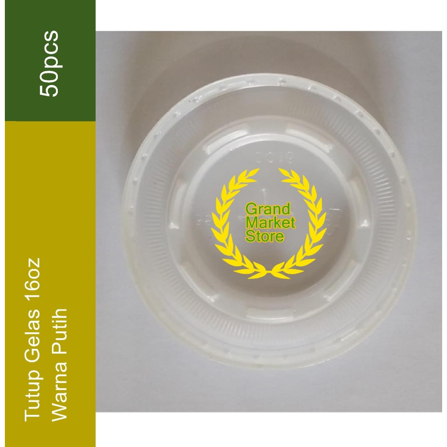 Tutup Paper Cup Lid Paper Cup 16oz Tutup PaperCup Tutup Gelas Plastik 50pcs