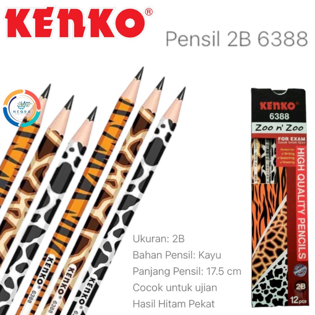 

Kenko Pensil Tulis 2B Zoo N Zoo - 6388 (@ 12 Pensil)