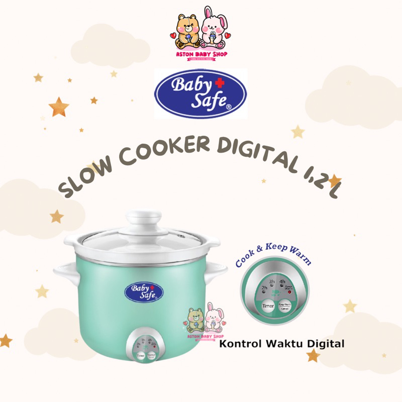 Baby Safe Digital Slow Cooker 1.2 L Multifungsi LB07M GARANSI 1 thn Perlengkapan MPASI