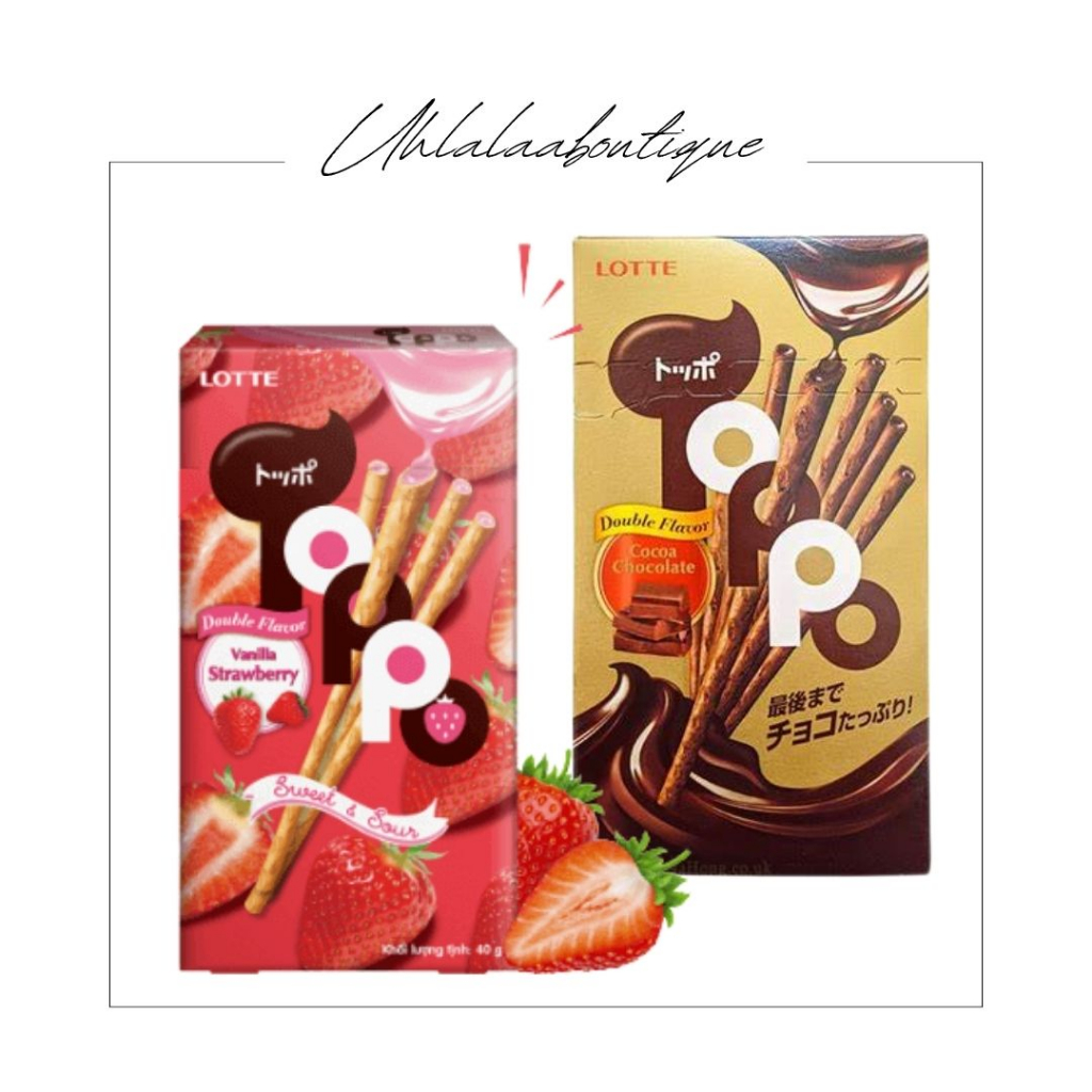 

Lotte Toppo Cocoa Chocolate Vanilla Strawberry