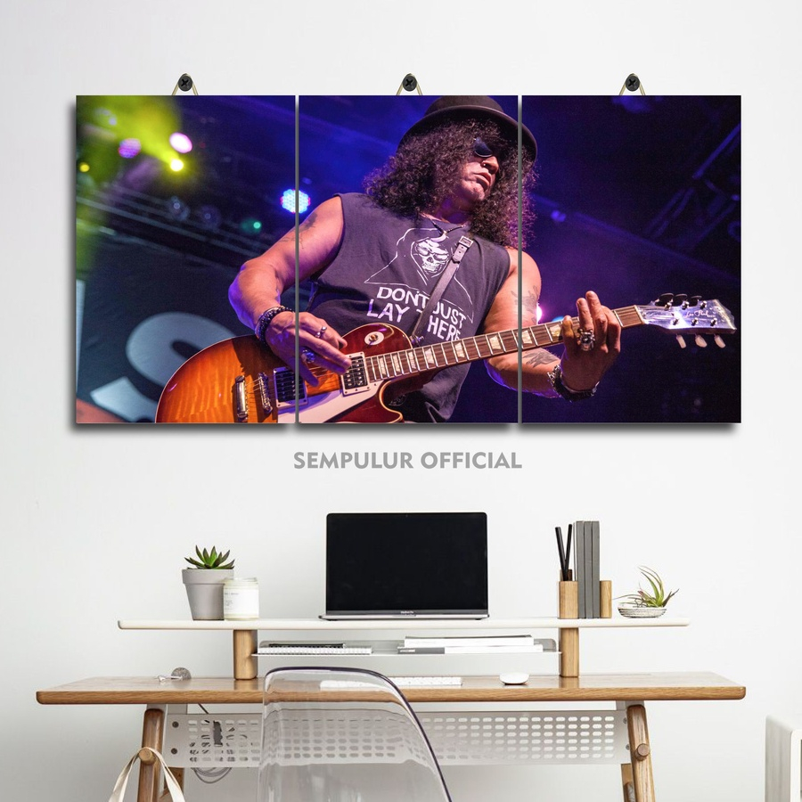 POSTER DINDING BESAR ANGGOTA BAND GUNS N ROSES 60X30 MULTI PANEL | PAJANGAN KAMAR BESAR MEMBER BAND 