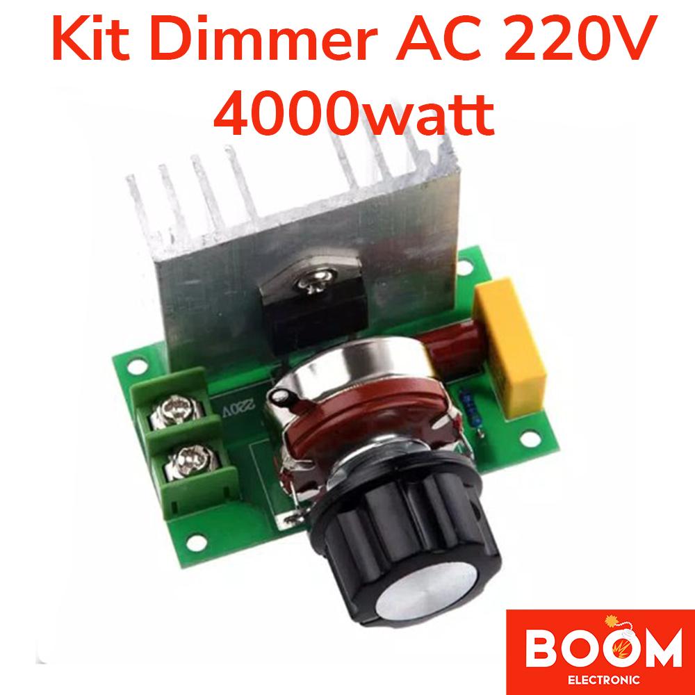 Kit Dimmer AC 220V 4000watt motor speed controller AC electric furnace fan high-power dimming temperature regulation voltage regulation speed switch