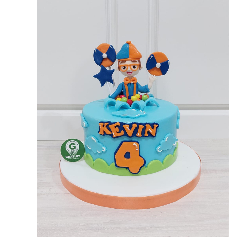 

CAKE TEMA BLIPPI UK 15CM / KUE ULANG TAHUN CUSTOME