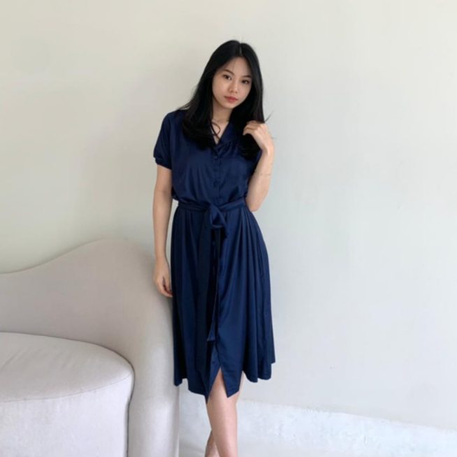 DISKON CLEARANCE SALE CUCI GUDANG DAYS Padova Flowy Dress / Shirt Dress / Silk Dress / Dress Wanita 