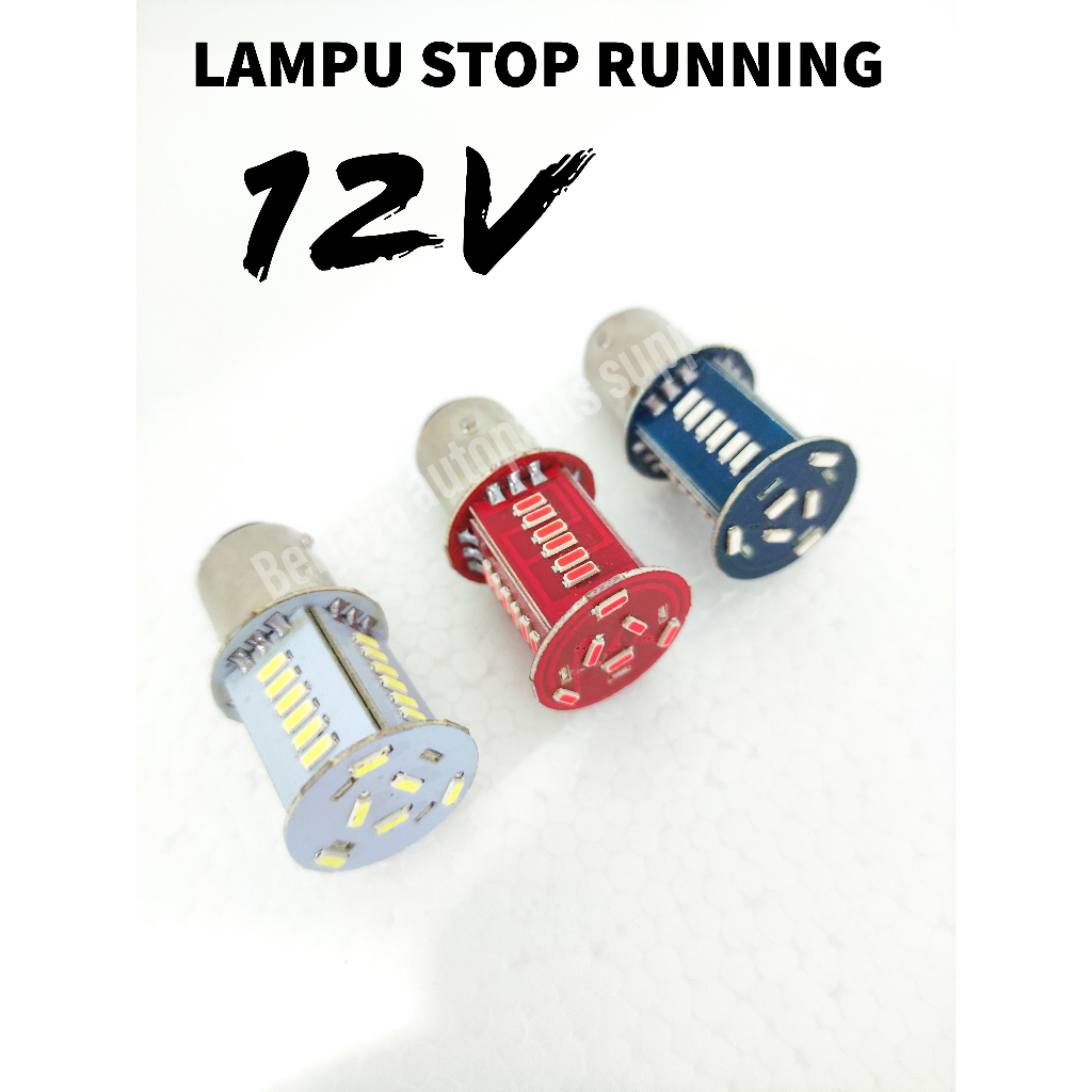 LAMPU REM STOP 12V LED 30 MATA RUNNING DAN FLASH KEDIP MOTOR MOBIL