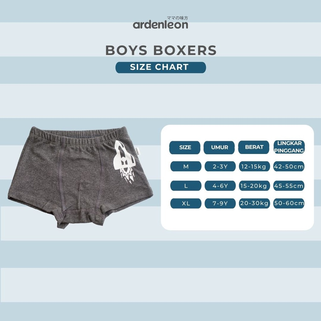 ARDENLEON Boys Boxers (2 pcs) Rocket Celana Dalam Anak