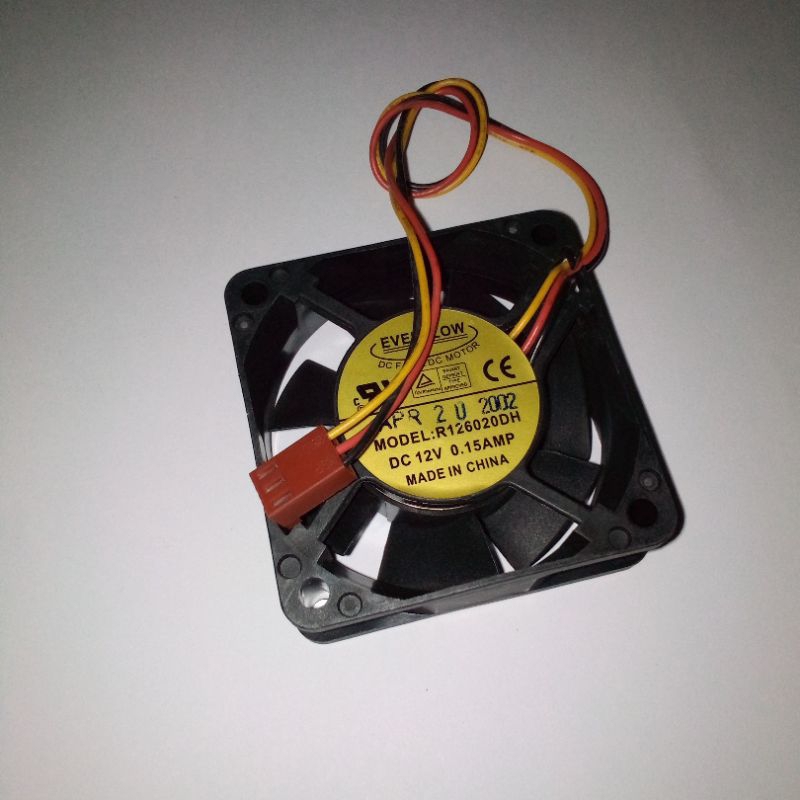 KIPAS FAN 6CM EVERFLOW R126020DH 0.15A 12V 3PIN GARANSI