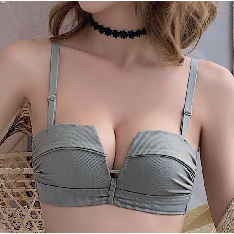 Bra Korean Style (K-F61) Pakaian dalam wanita tanpa kawat dan busa push up