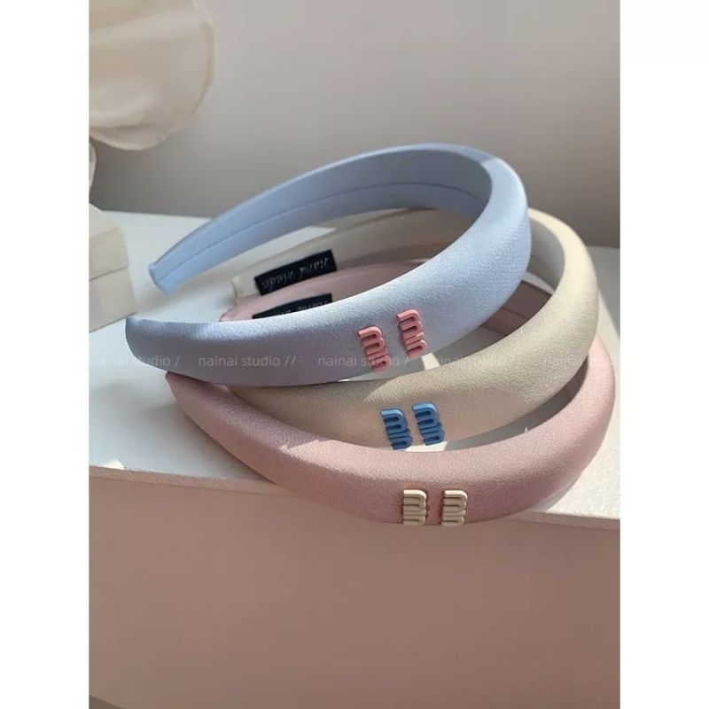 Premium Headband MiuMiu Pastel | READY STOCK SIAP KIRIM | Bando Empuk Premium | Pastel Headband | Bando Perempuan Trend Masa Kini | Bando Cantik | Fashion Headband | Bando Elegan | Korean Hair Style