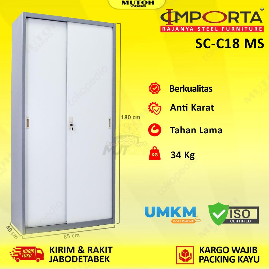 Lemari Arsip Besi 2 Pintu / Lemari Dokumen Besi 2 Pintu / Lemari Kantor Besi 2 Pintu / Cupboard Besi