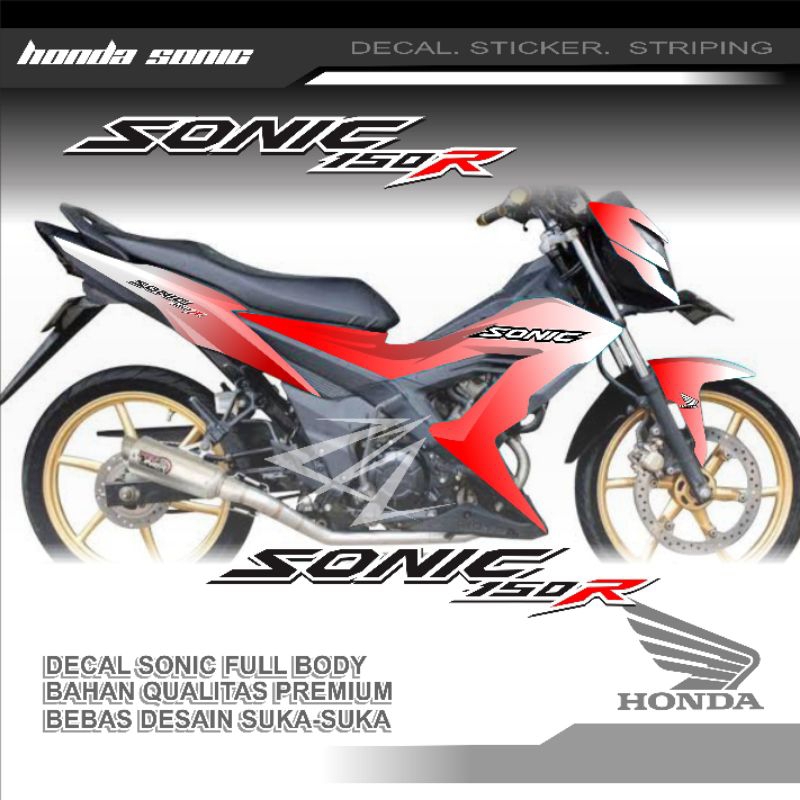 Sticker Decal Motor Sonic Full Body Variasi
