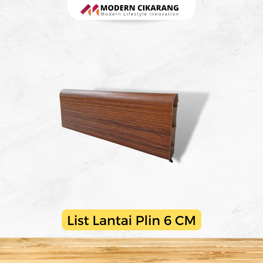 (Khusus Cikarang) List Plint Lantai PVC 6 CM Motif / Modern Flooring / Interior